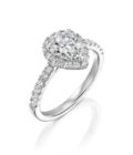 ⁦טבעת טיפה הלו 1.00ct⁩ – תמונה ⁦2⁩