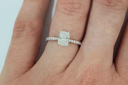 טבעת קושן סוליטר דגם "Epic"