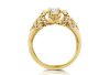 טבעת אירוסין "גולגולת" מעוטרת זהב צהוב