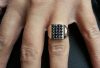 טבעת יהלומים שחורים לגבר - לאשה