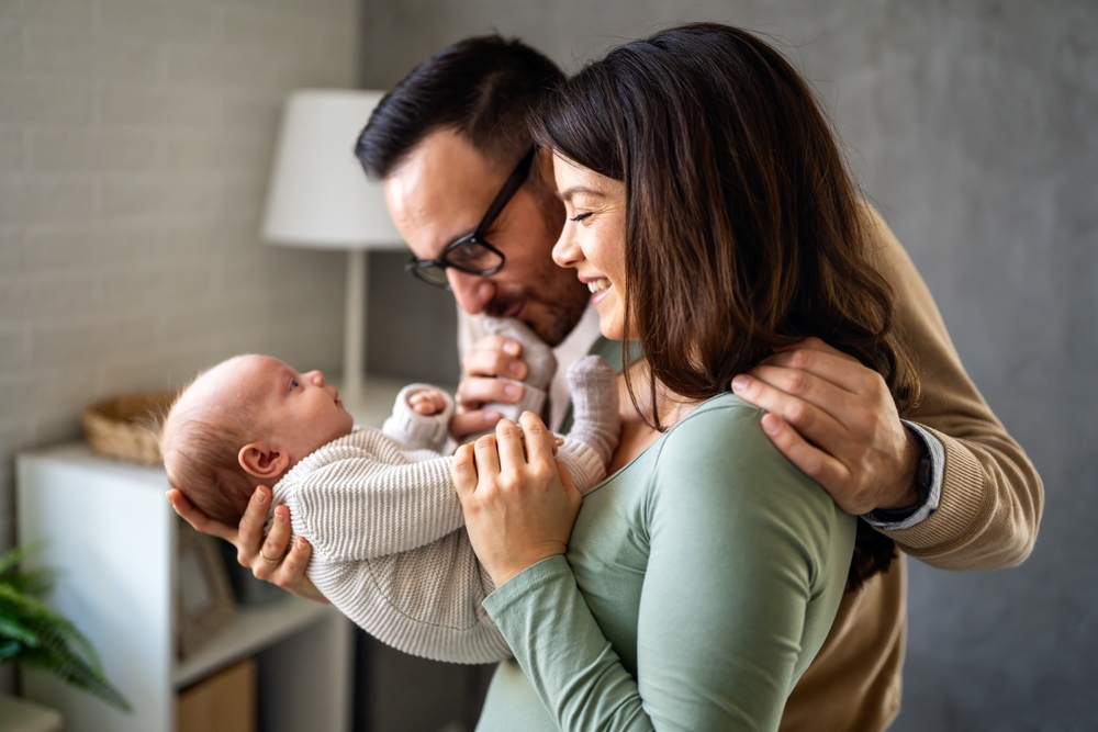 couple with newborn