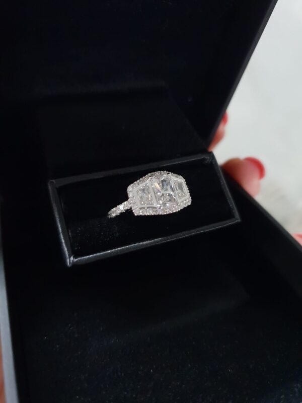 ⁦טבעת גאומטרית יהלומים 2ct⁩ – תמונה ⁦6⁩